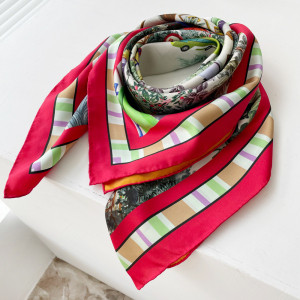 Homeland Double-sides Print 16 Momme Silk Twill Scarf